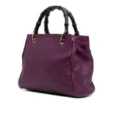 Gucci Small Metallic Calfskin Bamboo Shopper Satchel