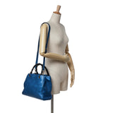 Gucci Small Metallic Calfskin Bamboo Shopper Satchel