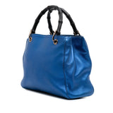 Gucci Small Metallic Calfskin Bamboo Shopper Satchel