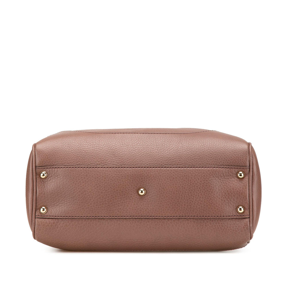 Gucci Small Pebbled Calfskin Diana Bamboo Top Handle Tote