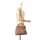 Gucci Small Pebbled Calfskin Diana Bamboo Top Handle Tote