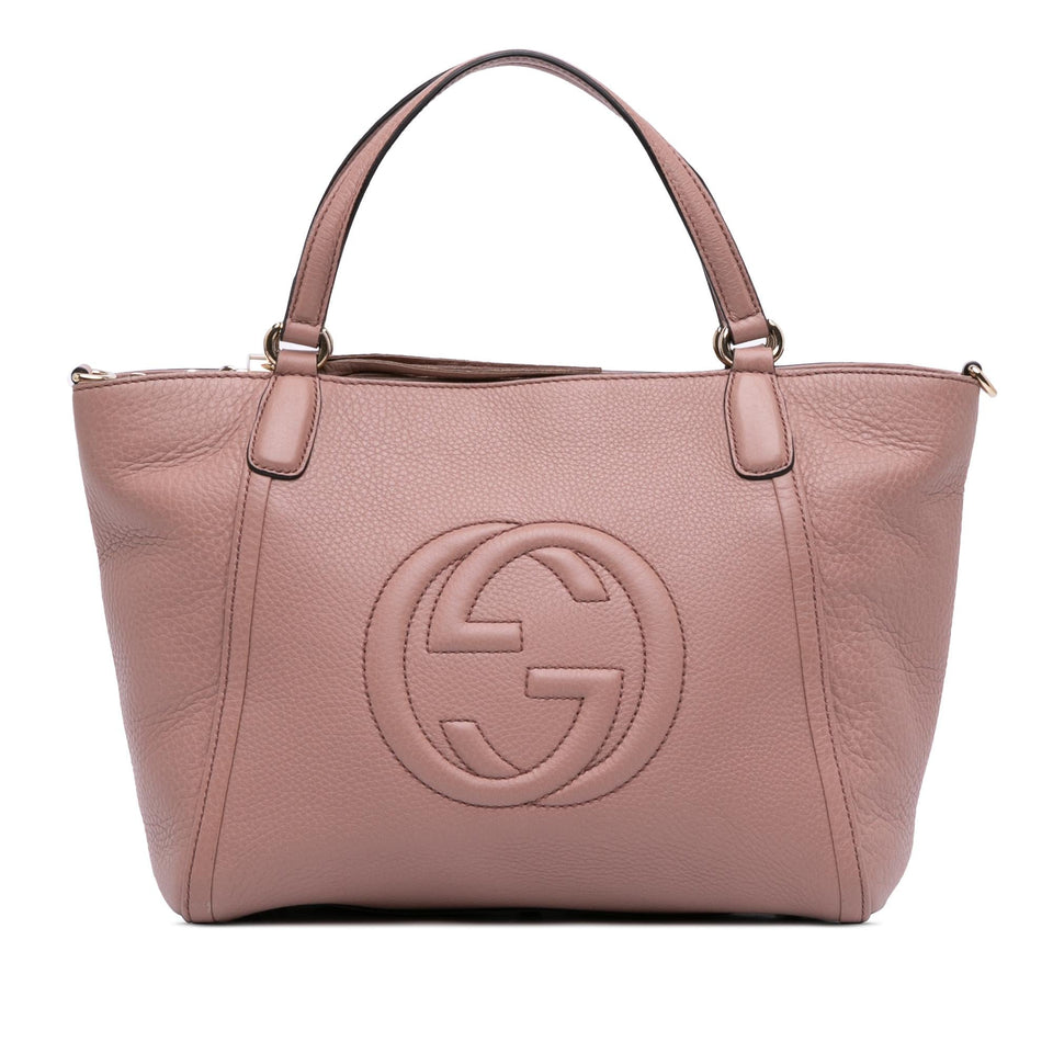 Gucci Small Pebbled Leather Soho Cellarius Satchel