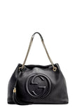 Gucci PEBBLED CALFSKIN LEATHER MEDIUM SOHO CHAIN BAG