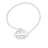 Gucci Sterling SIlver Interlocking G Toggle Bracelet