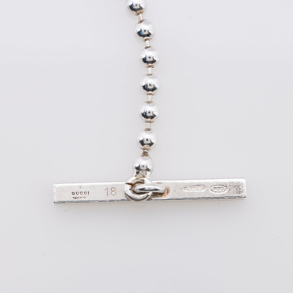 Gucci Sterling SIlver Interlocking G Toggle Bracelet