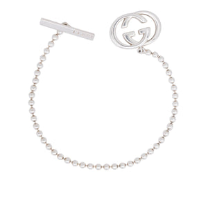 Gucci Sterling SIlver Interlocking G Toggle Bracelet