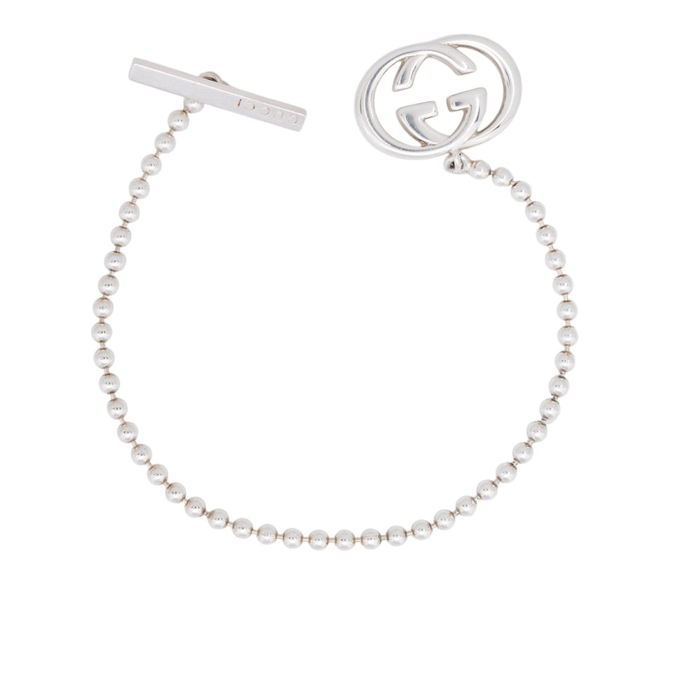 Gucci Sterling SIlver Interlocking G Toggle Bracelet