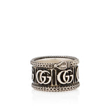 Gucci Sterling Silver GG Ring - Size 8