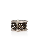 Gucci Sterling Silver GG Ring - Size 8