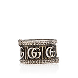 Gucci Sterling Silver GG Ring - Size 8