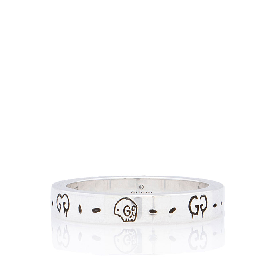 Gucci Sterling Silver Ghost Ring - Size 10