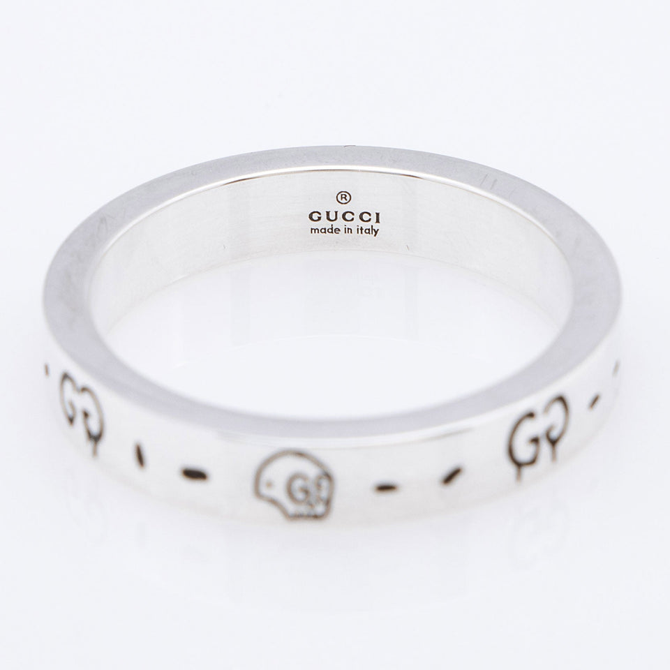 Gucci Sterling Silver Ghost Ring - Size 10
