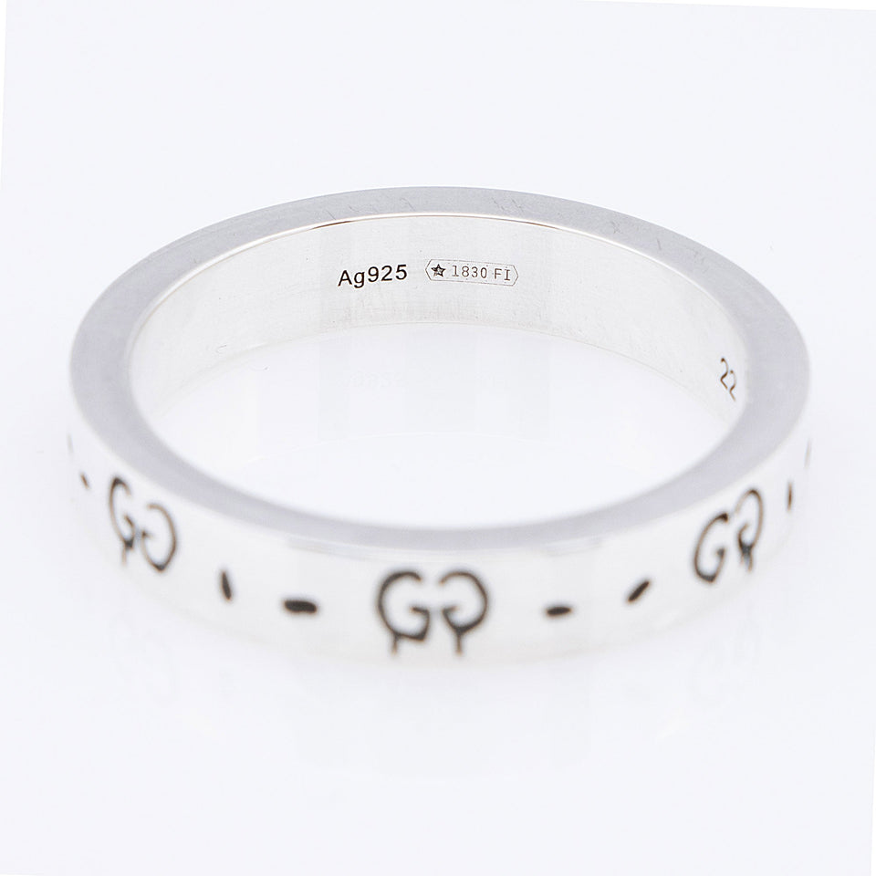 Gucci Sterling Silver Ghost Ring - Size 10