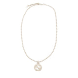 Gucci Sterling Silver Interlocking G Ball Chain Necklace