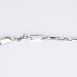 Gucci Sterling Silver Logo Plate Chain Link Necklace
