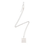 Gucci Sterling Silver Square Logo Pendant Necklace