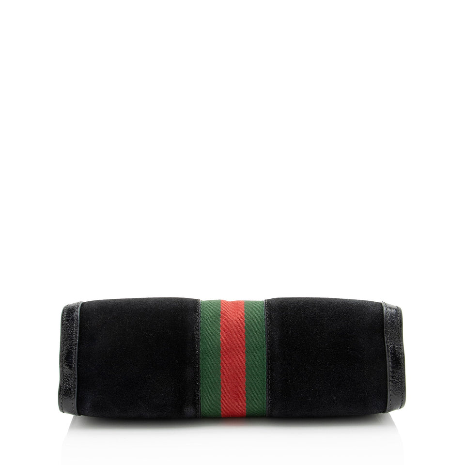Gucci Suede Ophidia Medium Chain Shoulder Bag