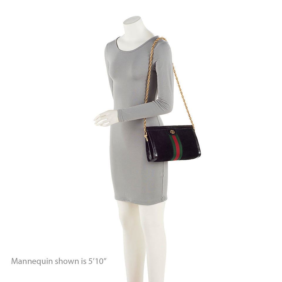 Gucci Suede Ophidia Medium Chain Shoulder Bag