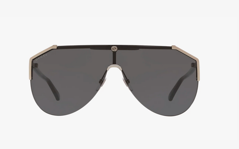 Gucci Sunglasses Men's Ruthenium-Black/Grey