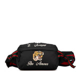 Gucci Techno Canvas Web L Aveugle Par Amour Embroidered Belt Bag