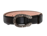 Gucci Men's Tiger Head Buckle Leather Belt