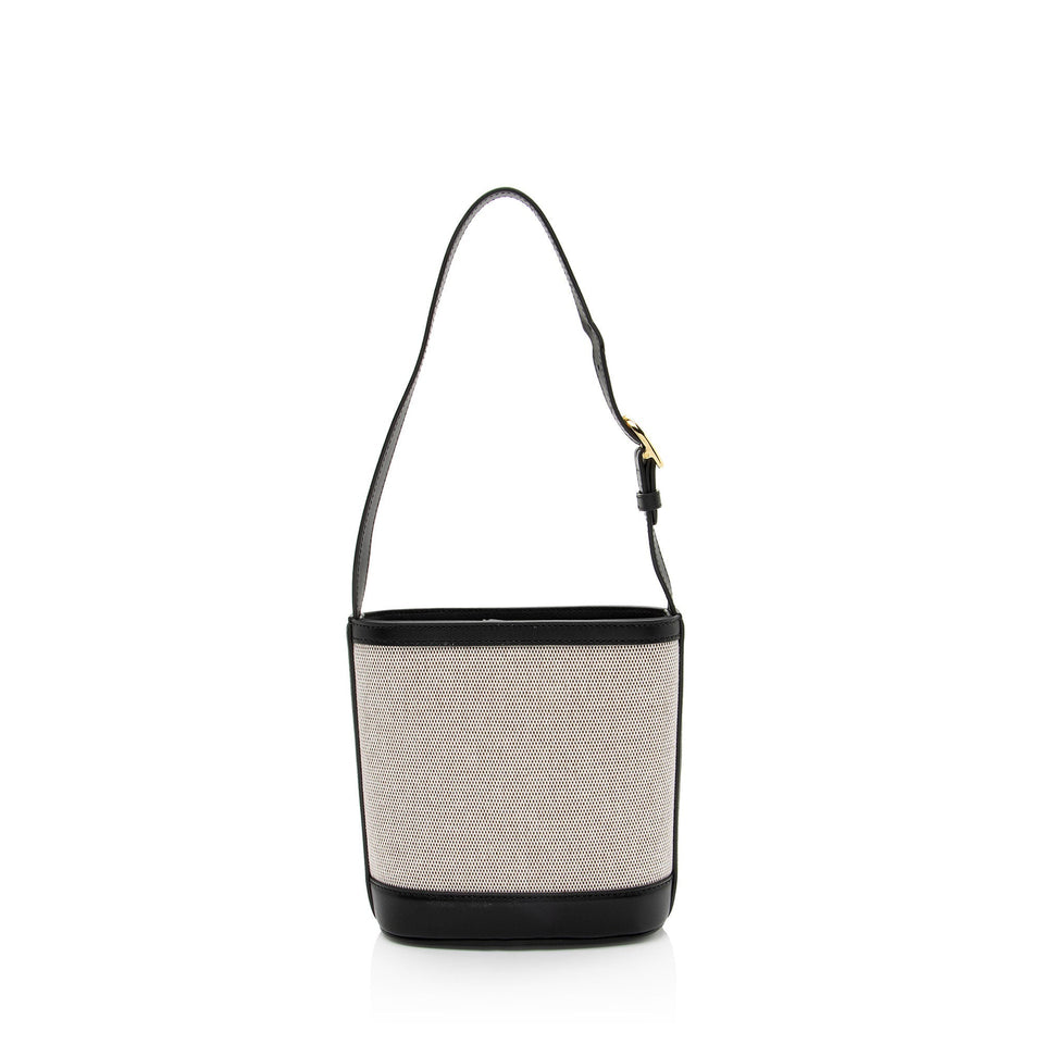 Gucci Toile Leather Gucci 73 Small Bucket Bag