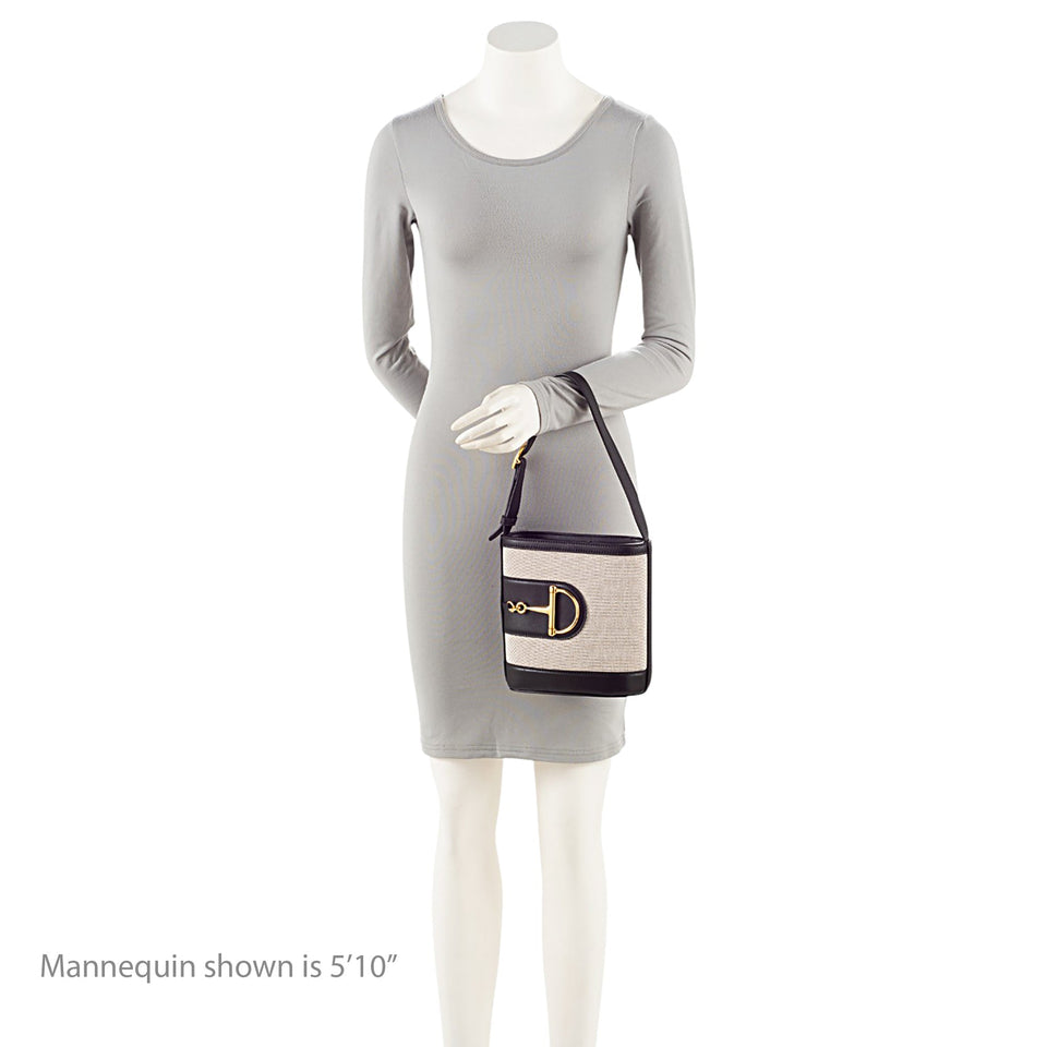 Gucci Toile Leather Gucci 73 Small Bucket Bag