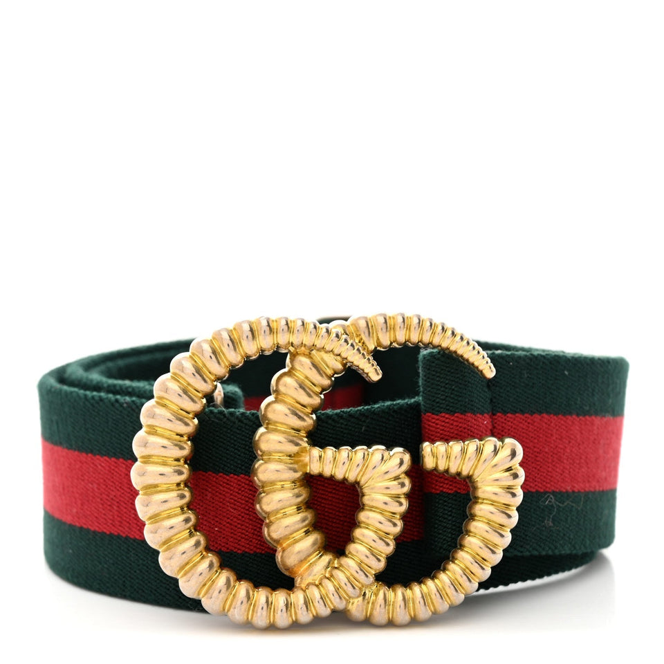 Gucci TORCHON GG BUCKLE ELASTIC BELT