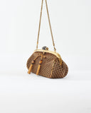 Gucci VINTAGE GOLD BAMBOO CHAIN SHOULDER BAG