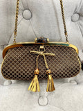 Gucci VINTAGE GOLD BAMBOO CHAIN SHOULDER BAG