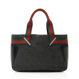 Gucci Vintage Denim Web Tote