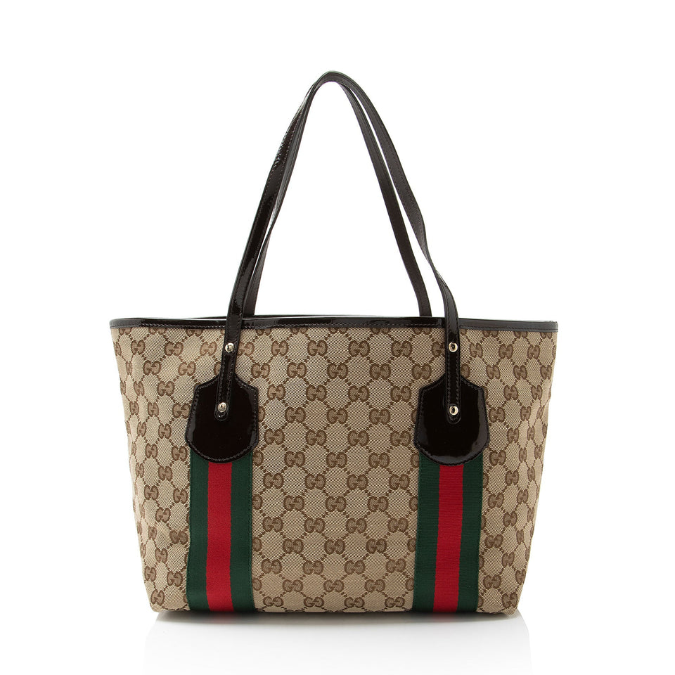 Gucci Vintage GG Canvas Web Jolie Medium Tote