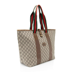 Gucci Vintage GG Plus Web Large Tote