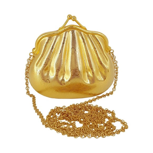 Gucci Vintage Gold Tone Clutch