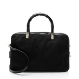 Gucci Vintage Nylon Bamboo Satchel