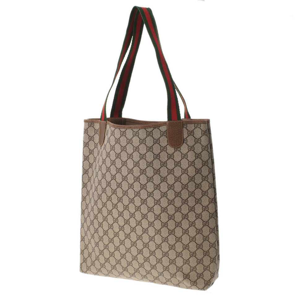 Gucci WEB SHERRY LINE GG CANVAS TOTE