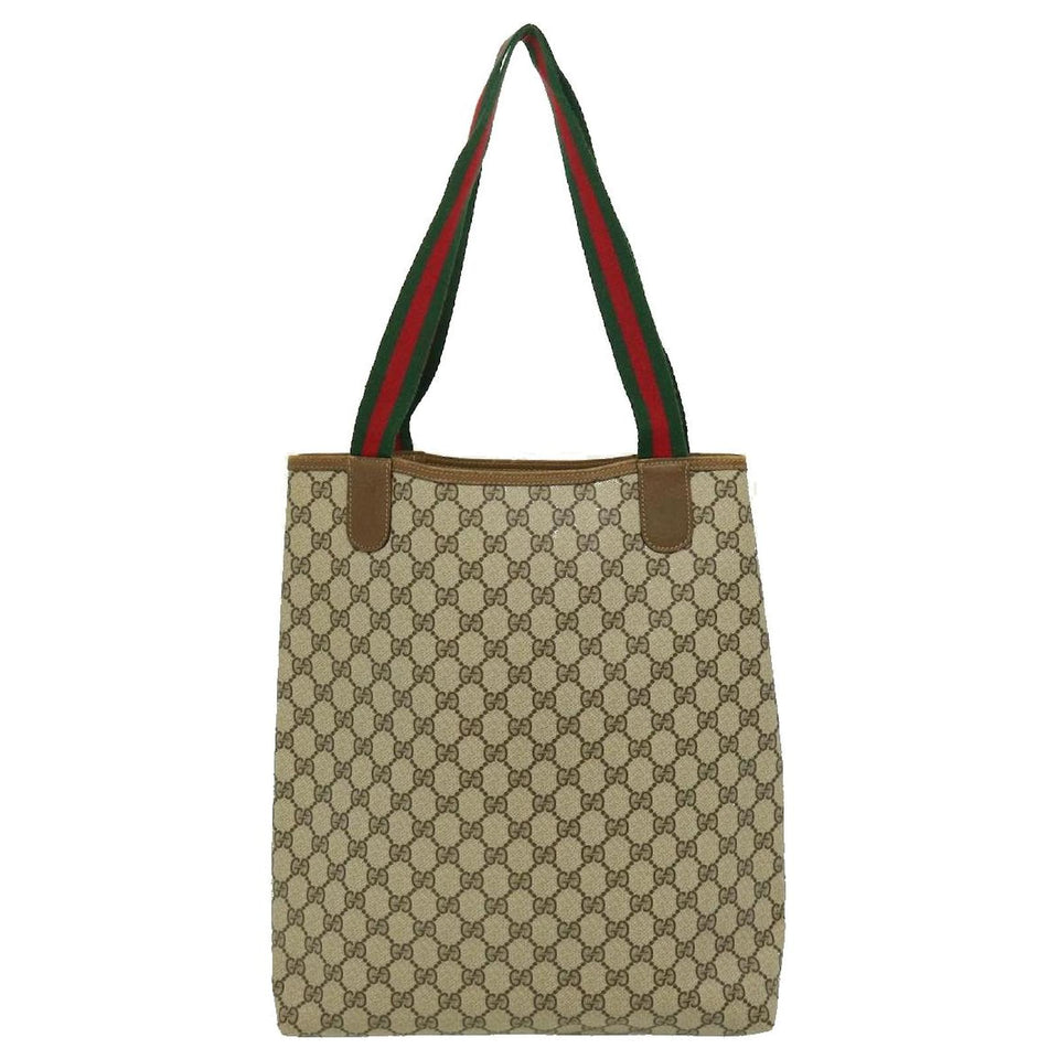 Gucci WEB SHERRY LINE GG CANVAS TOTE
