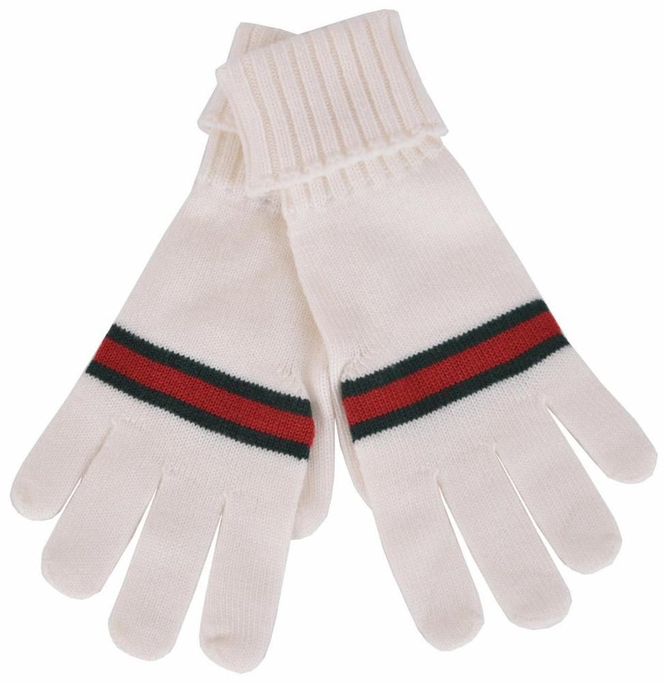 Gucci Wool Web Stripes Gloves