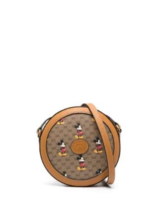 Gucci X DISNEY GG SUPREME MICKEY MOUSE MINI ROUND CROSSBODY BAG