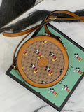 Gucci X DISNEY GG SUPREME MICKEY MOUSE MINI ROUND CROSSBODY BAG