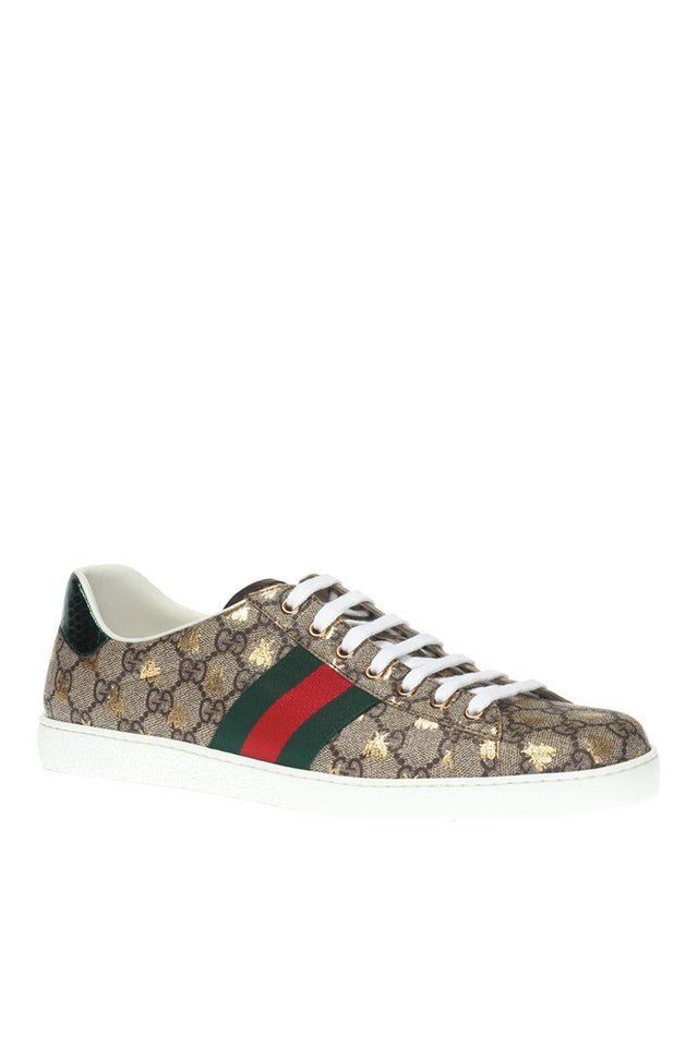 Gucci GG SUPREME ACE SNEAKERS WITH BEES