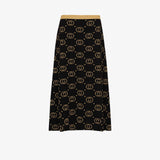 Gucci GG Jacquard LamÃ© Wool Skirt