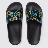 Gucci GHOST STAR PRINT SLIDE SANDALS