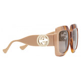 Gucci CHAIN-TRIMMED SQUARE OVERSIZED SUNGLASSES