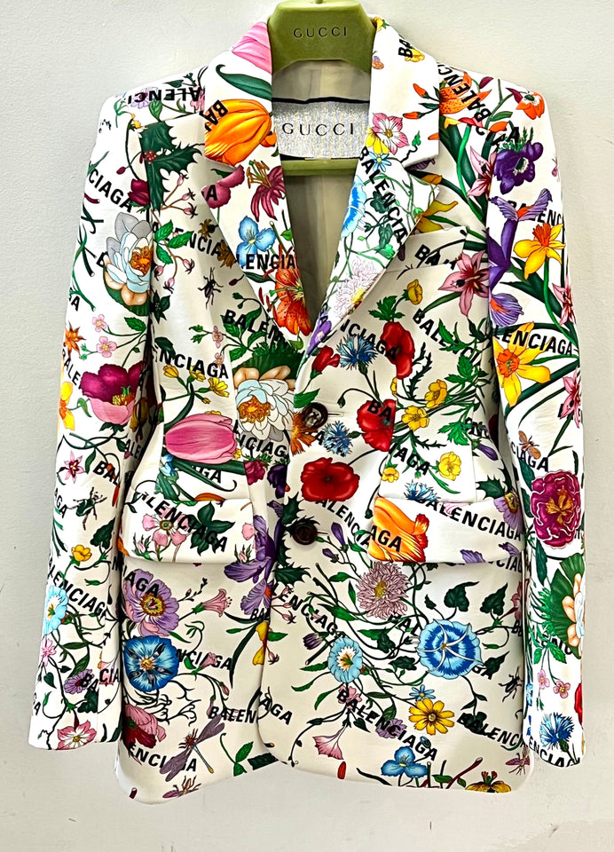 Gucci X BALENCIAGA FLORAL THE HACKER PROJECT BLAZER
