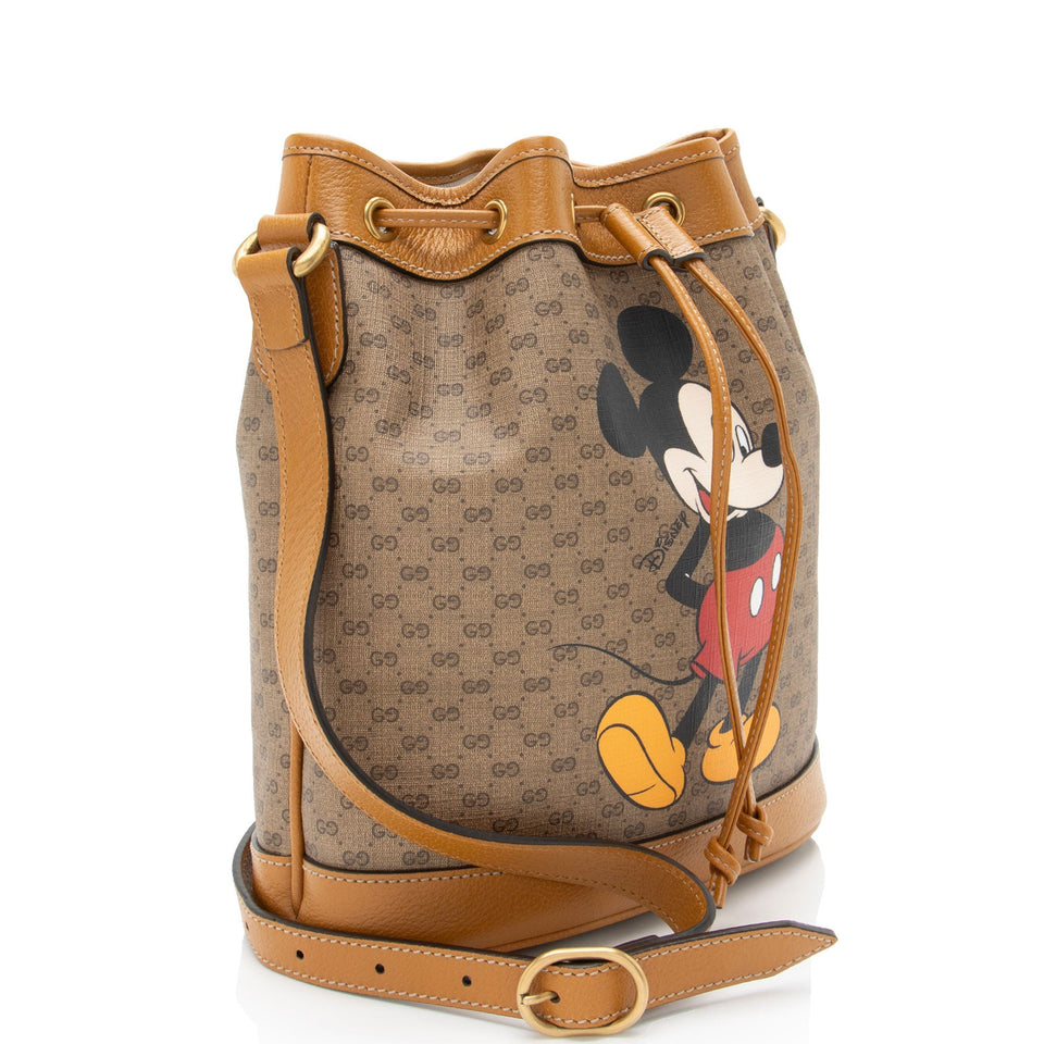 Gucci x Disney Micro GG Canvas Mickey Mouse Bucket Bag