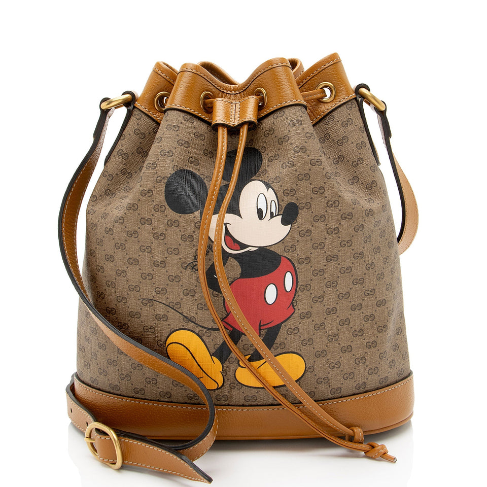 Gucci x Disney Micro GG Canvas Mickey Mouse Bucket Bag