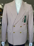 Gucci ALESSANDRO MICHEL PINEAPPLE GINGHAM CHECK BLAZER