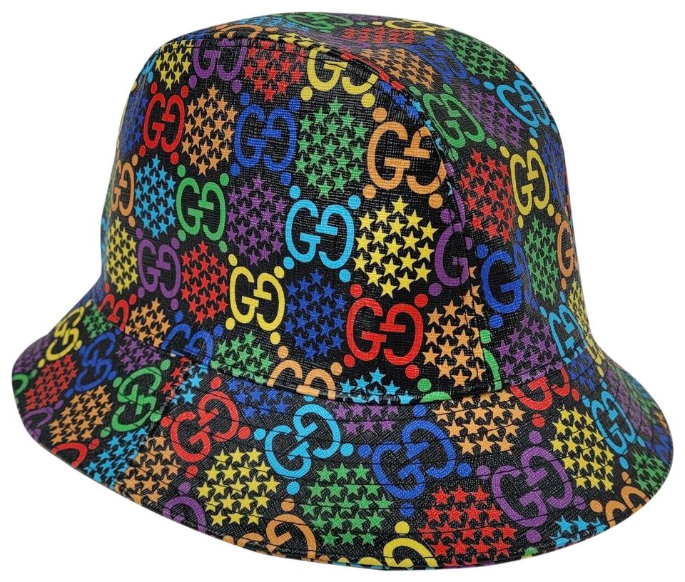 Gucci PSYCHEDELIC GG STAR PRINT FEDORA