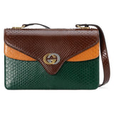 Gucci GG PYTHON TRICOLOR ACCORDION SHOULDER BAG-HS